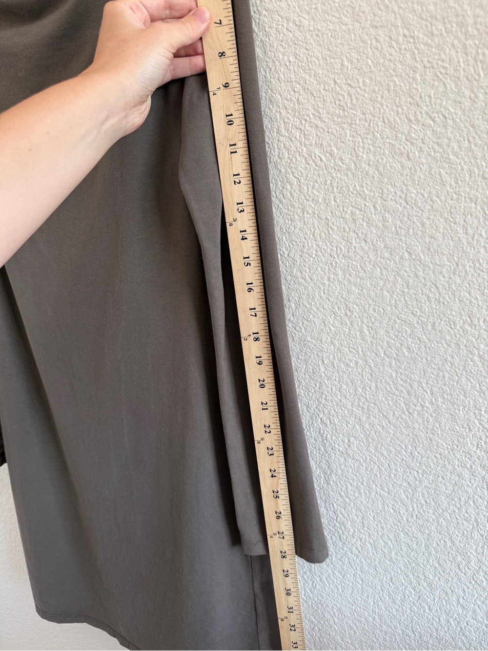 James Perse Long Sleeve Cowl Neck Dress in Taupe- Standard Line - Picture 5 of 10